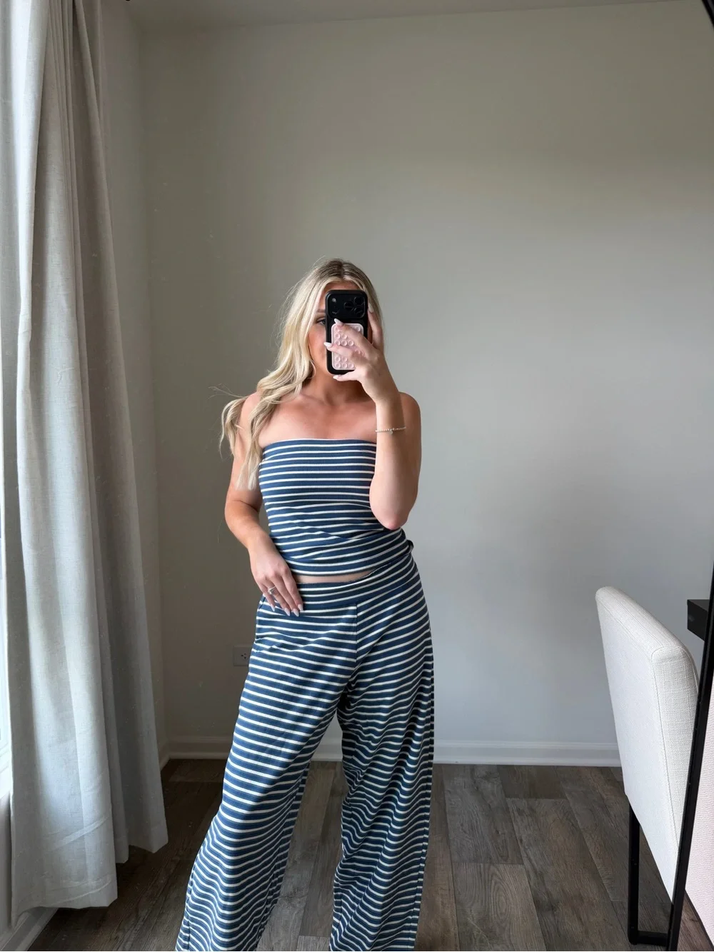 One arrival striped matching set